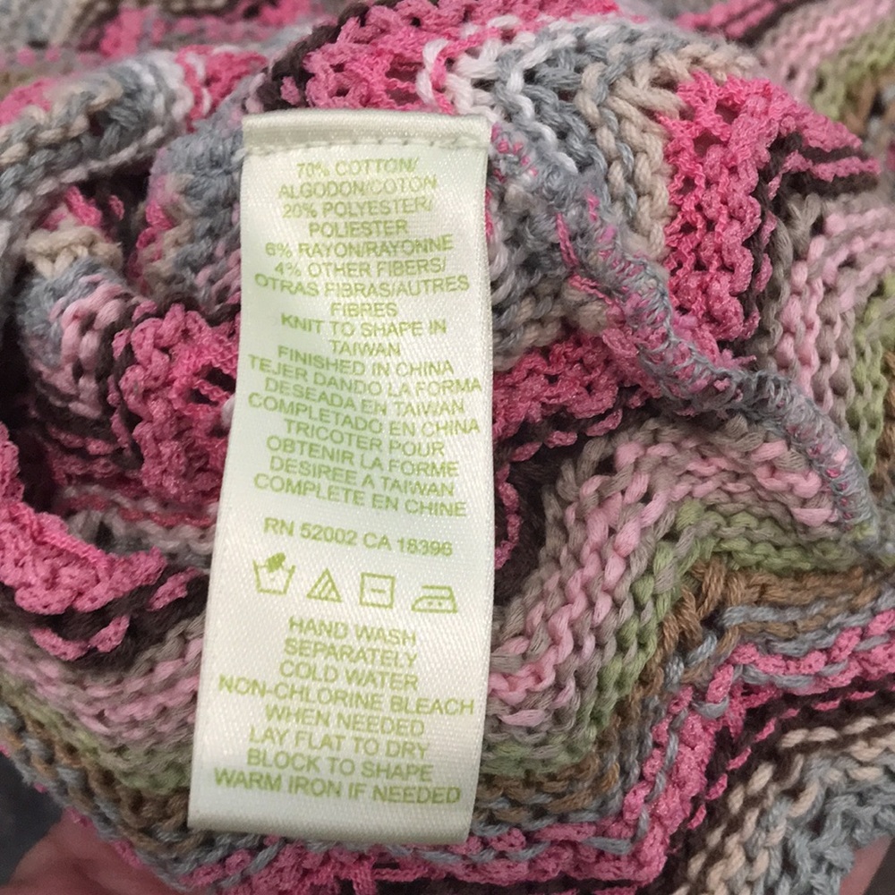 Sigrid Olsen Flame Stitch Crochet Sweater - Picture 3 of 8